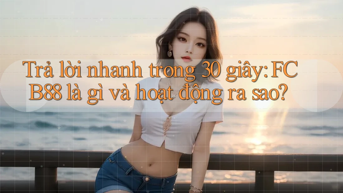Trả lời nhanh trong 30 giây: FCB88 là gì và hoạt động ra sao?